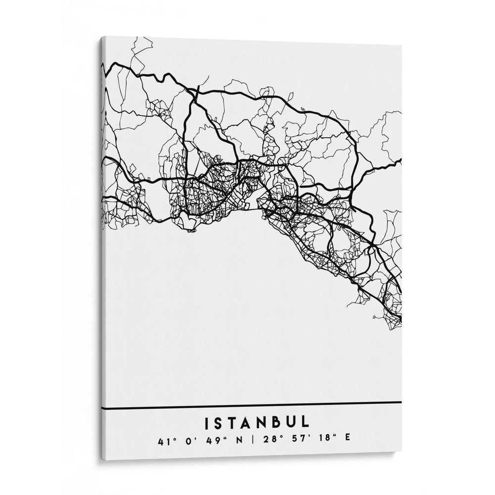Istanbul - Mapas negros 35 - Emiliano Deificus | Cuadro decorativo de Canvas Lab