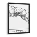 Istanbul - Mapas negros 35 - Emiliano Deificus | Cuadro decorativo de Canvas Lab