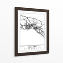 Istanbul - Mapas negros 35 - Emiliano Deificus | Cuadro decorativo de Canvas Lab