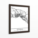 Istanbul - Mapas negros 35 - Emiliano Deificus | Cuadro decorativo de Canvas Lab