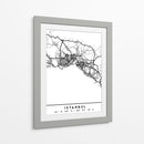 Istanbul - Mapas negros 35 - Emiliano Deificus | Cuadro decorativo de Canvas Lab