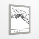 Istanbul - Mapas negros 35 - Emiliano Deificus | Cuadro decorativo de Canvas Lab