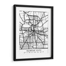 Kansas City - Mapas negros 36 - Emiliano Deificus | Cuadro decorativo de Canvas Lab