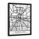 Kansas City - Mapas negros 36 - Emiliano Deificus | Cuadro decorativo de Canvas Lab