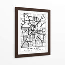 Kansas City - Mapas negros 36 - Emiliano Deificus | Cuadro decorativo de Canvas Lab