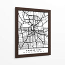 Kansas City - Mapas negros 36 - Emiliano Deificus | Cuadro decorativo de Canvas Lab