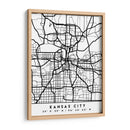 Kansas City - Mapas negros 36 - Emiliano Deificus | Cuadro decorativo de Canvas Lab