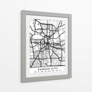Kansas City - Mapas negros 36 - Emiliano Deificus | Cuadro decorativo de Canvas Lab