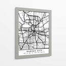 Kansas City - Mapas negros 36 - Emiliano Deificus | Cuadro decorativo de Canvas Lab