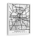 Kansas City - Mapas negros 36 - Emiliano Deificus | Cuadro decorativo de Canvas Lab