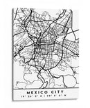 Mexico City - Mapas negros 52 - Emiliano Deificus | Cuadro decorativo de Canvas Lab