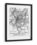 Mexico City - Mapas negros 52 - Emiliano Deificus | Cuadro decorativo de Canvas Lab
