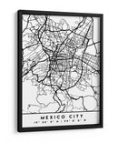 Mexico City - Mapas negros 52 - Emiliano Deificus | Cuadro decorativo de Canvas Lab