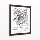 Mexico City - Mapas negros 52 - Emiliano Deificus | Cuadro decorativo de Canvas Lab