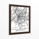 Mexico City - Mapas negros 52 - Emiliano Deificus | Cuadro decorativo de Canvas Lab