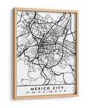 Mexico City - Mapas negros 52 - Emiliano Deificus | Cuadro decorativo de Canvas Lab