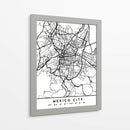 Mexico City - Mapas negros 52 - Emiliano Deificus | Cuadro decorativo de Canvas Lab