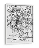 Mexico City - Mapas negros 52 - Emiliano Deificus | Cuadro decorativo de Canvas Lab