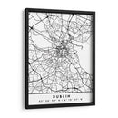 Dublin - Mapas negros 28 - Emiliano Deificus | Cuadro decorativo de Canvas Lab