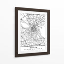 Dublin - Mapas negros 28 - Emiliano Deificus | Cuadro decorativo de Canvas Lab