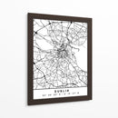 Dublin - Mapas negros 28 - Emiliano Deificus | Cuadro decorativo de Canvas Lab