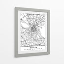 Dublin - Mapas negros 28 - Emiliano Deificus | Cuadro decorativo de Canvas Lab