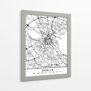 Dublin - Mapas negros 28 - Emiliano Deificus | Cuadro decorativo de Canvas Lab