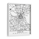 Dublin - Mapas negros 28 - Emiliano Deificus | Cuadro decorativo de Canvas Lab