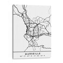 Marseille - Mapas negros 48 - Emiliano Deificus | Cuadro decorativo de Canvas Lab