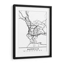 Marseille - Mapas negros 48 - Emiliano Deificus | Cuadro decorativo de Canvas Lab