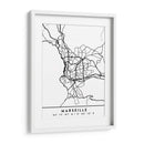 Marseille - Mapas negros 48 - Emiliano Deificus | Cuadro decorativo de Canvas Lab