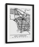 Los Angeles - Mapas negros 42 - Emiliano Deificus | Cuadro decorativo de Canvas Lab