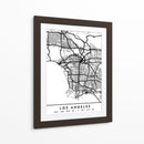 Los Angeles - Mapas negros 42 - Emiliano Deificus | Cuadro decorativo de Canvas Lab