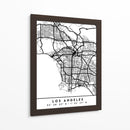 Los Angeles - Mapas negros 42 - Emiliano Deificus | Cuadro decorativo de Canvas Lab