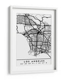 Los Angeles - Mapas negros 42 - Emiliano Deificus | Cuadro decorativo de Canvas Lab