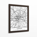 London - Mapas negros 41 - Emiliano Deificus | Cuadro decorativo de Canvas Lab