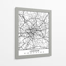 London - Mapas negros 41 - Emiliano Deificus | Cuadro decorativo de Canvas Lab