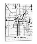 Minneapolis - Mapas negros 55 - Emiliano Deificus | Cuadro decorativo de Canvas Lab