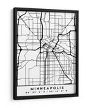 Minneapolis - Mapas negros 55 - Emiliano Deificus | Cuadro decorativo de Canvas Lab