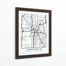 Minneapolis - Mapas negros 55 - Emiliano Deificus | Cuadro decorativo de Canvas Lab