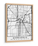 Minneapolis - Mapas negros 55 - Emiliano Deificus | Cuadro decorativo de Canvas Lab