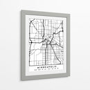 Minneapolis - Mapas negros 55 - Emiliano Deificus | Cuadro decorativo de Canvas Lab