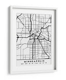 Minneapolis - Mapas negros 55 - Emiliano Deificus | Cuadro decorativo de Canvas Lab