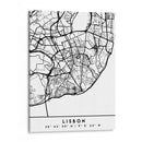 Lisbon - Mapas negros 39 - Emiliano Deificus | Cuadro decorativo de Canvas Lab