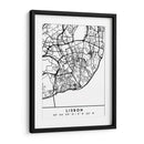 Lisbon - Mapas negros 39 - Emiliano Deificus | Cuadro decorativo de Canvas Lab