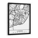 Lisbon - Mapas negros 39 - Emiliano Deificus | Cuadro decorativo de Canvas Lab