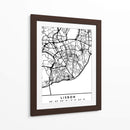 Lisbon - Mapas negros 39 - Emiliano Deificus | Cuadro decorativo de Canvas Lab
