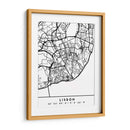 Lisbon - Mapas negros 39 - Emiliano Deificus | Cuadro decorativo de Canvas Lab