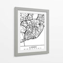Lisbon - Mapas negros 39 - Emiliano Deificus | Cuadro decorativo de Canvas Lab