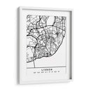 Lisbon - Mapas negros 39 - Emiliano Deificus | Cuadro decorativo de Canvas Lab